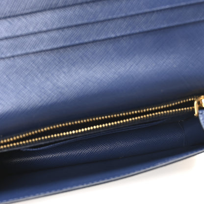 Prada Saffiano Metal Oro Mini Bag Bluette 5 of 9