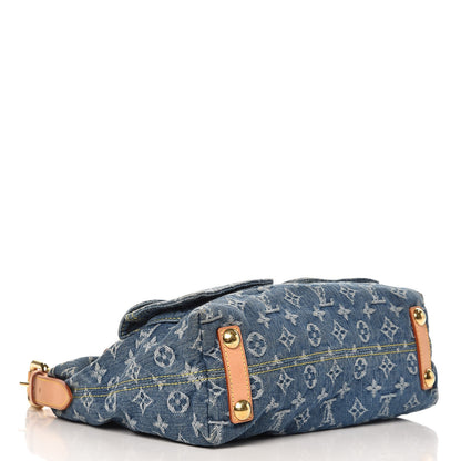Louis Vuitton Monogram Denim Baggy PM Blue 4 of 11