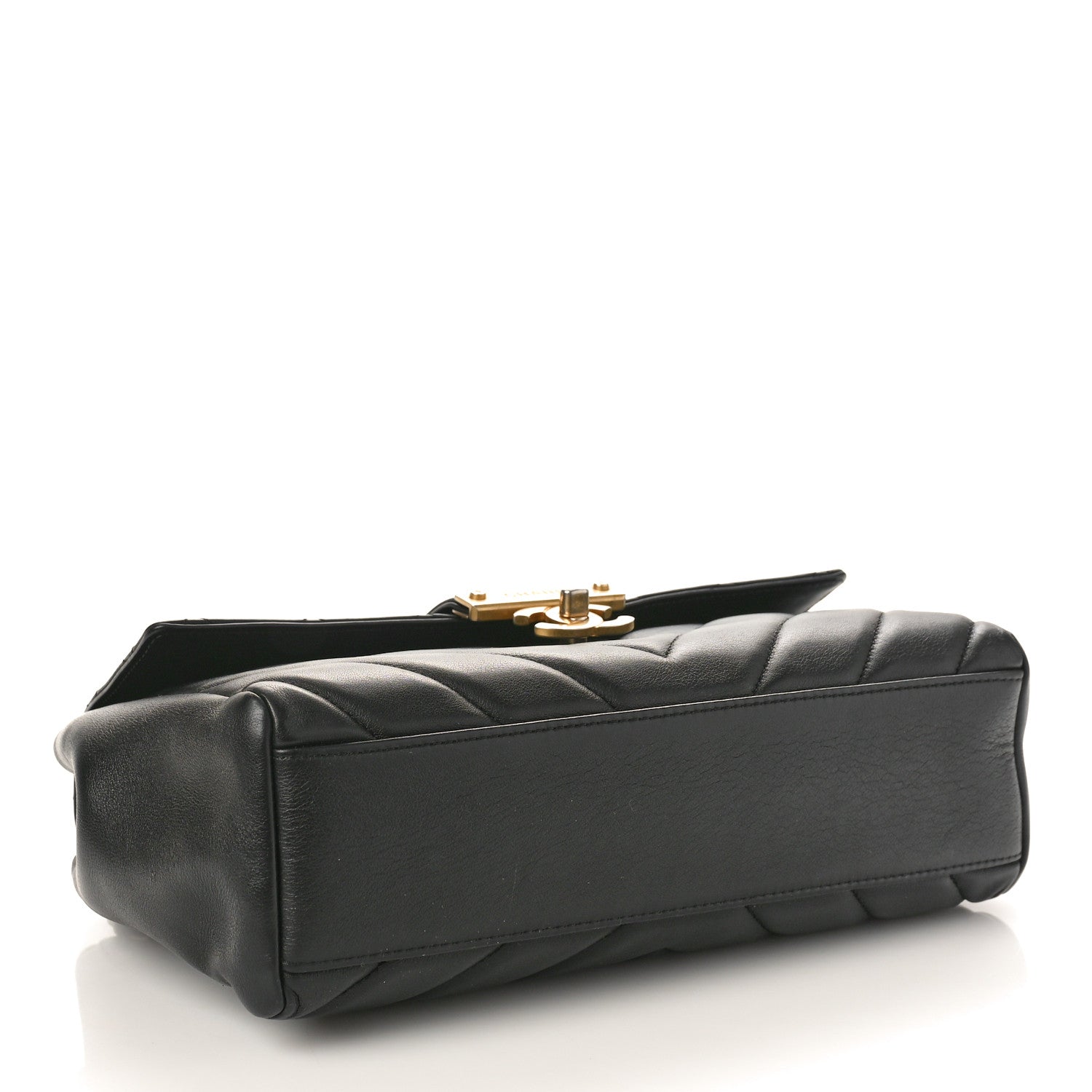 Chanel Calfskin Quilted Chevron In The City Bag Black 4 of 11