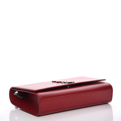 Saint Laurent Grain De Poudre Medium Monogram Kate Satchel Lipstick Red 4 of 7