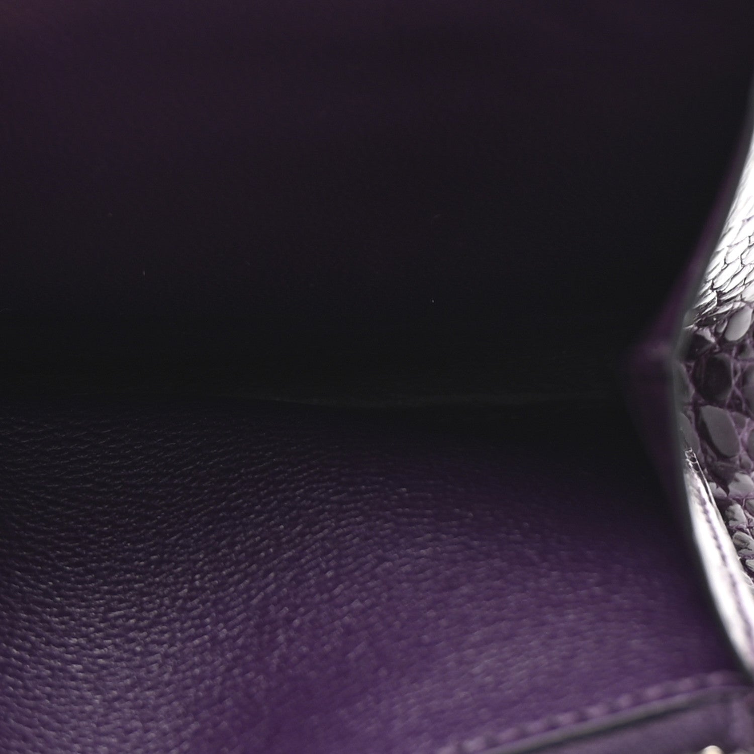 Hermes Shiny Alligator Constance Short Wallet Amethyste 5 of 6