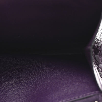 Hermes Shiny Alligator Constance Short Wallet Amethyste 5 of 6