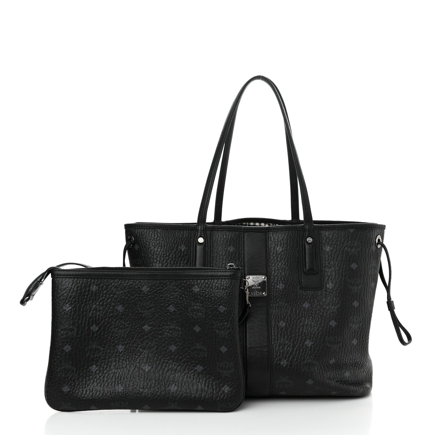 Visetos Medium Liz Reversible Shopper Tote Black