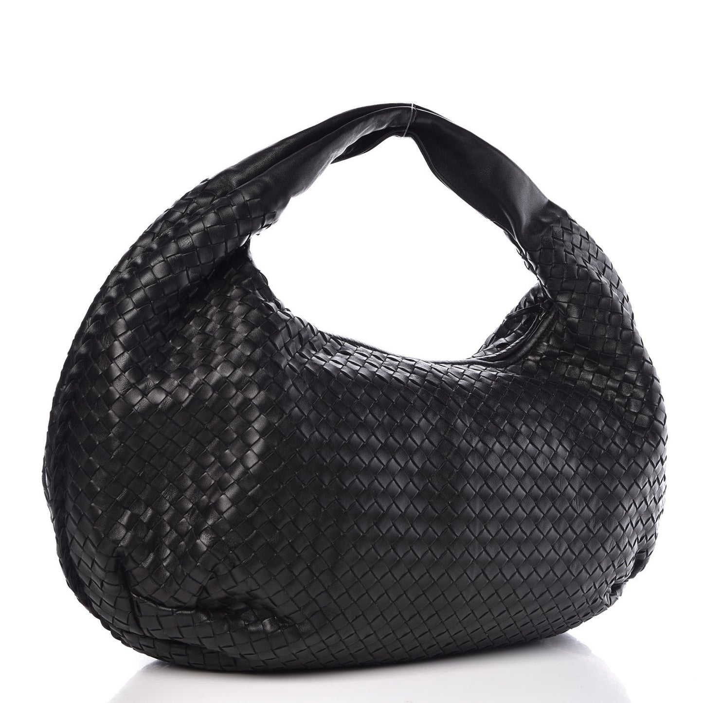 Nappa Intrecciato Large Belly Veneta Hobo Black