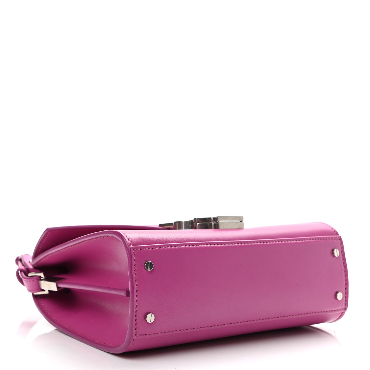 Calfskin Mini Classic Monogram Cassandra Top Handle Bag Electric Fuchsia