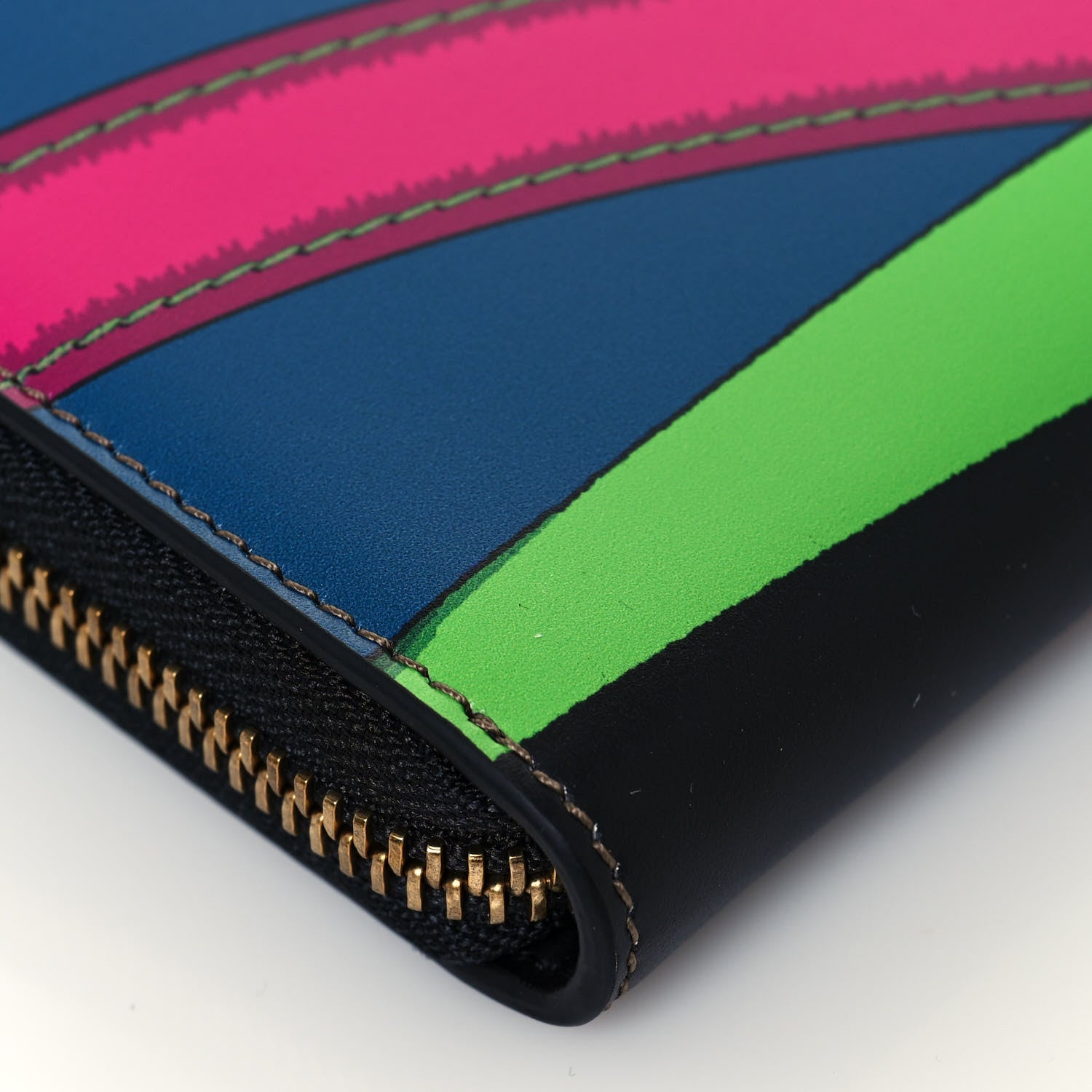 Versace Calfskin Medusa Barocco Rodeo Print Zip Around Wallet Black Multicolor 10 of 13