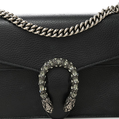 Gucci Pebbled Calfskin Small Dionysus Shoulder Bag Black 9 of 11