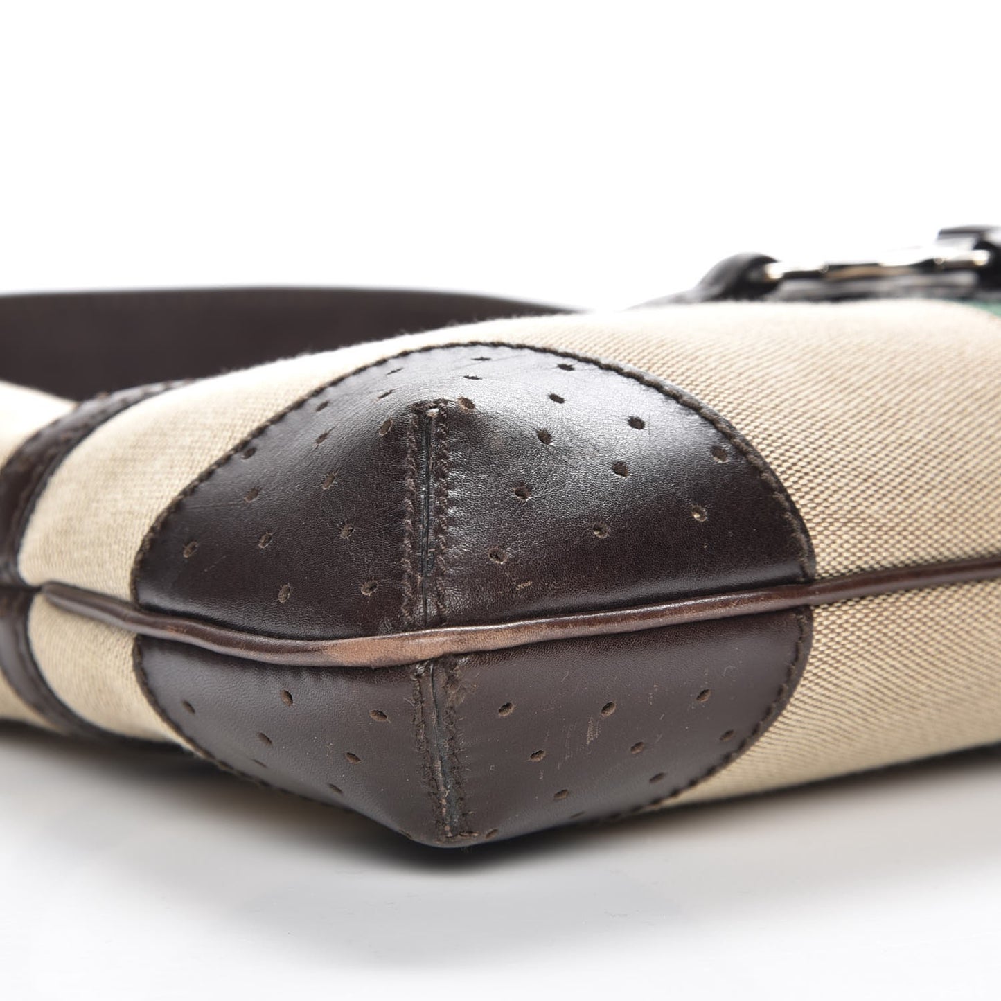 Canvas Web GG Reins Shoulder Bag Brown