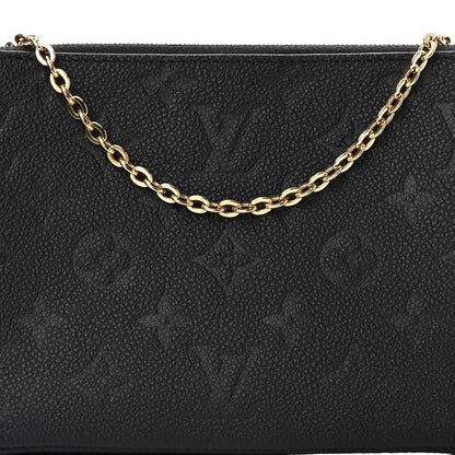 Louis Vuitton Empreinte Double Zip Pochette Black 7 of 10