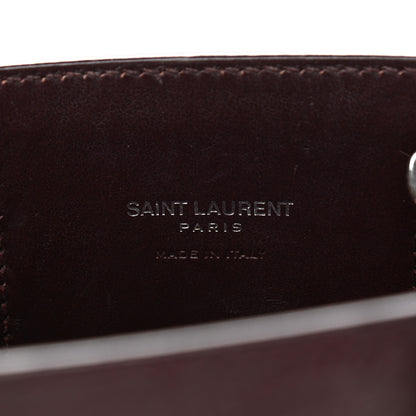 Saint Laurent Calfskin Crocodile Embossed Nano Sac De Jour Bordeaux 6 of 13
