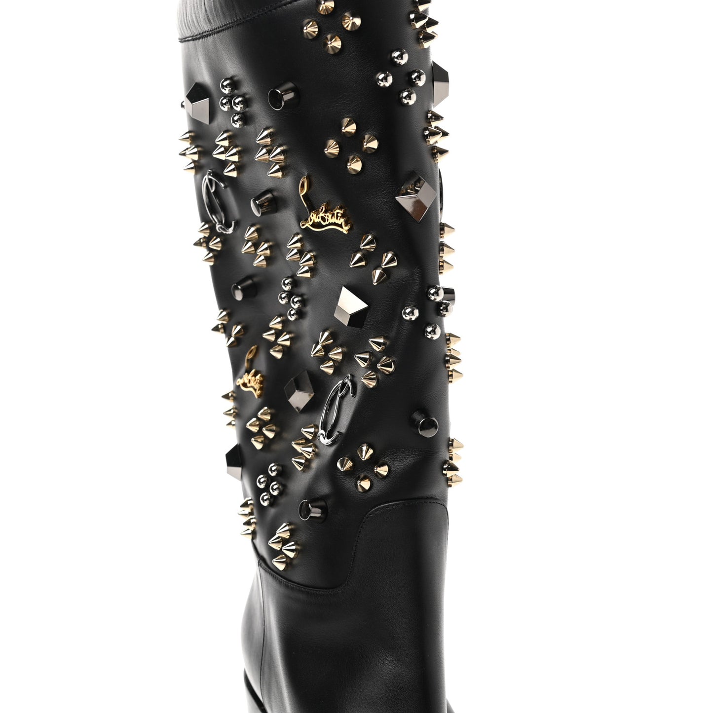 Calfskin Studded Clair De Botte 70 Boot 40 Black