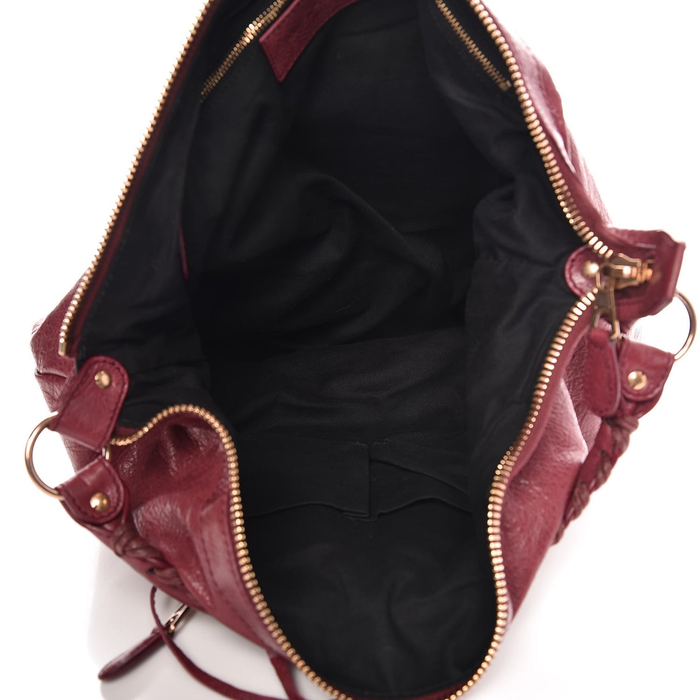 Agneau Giant 12 Rose Gold Hardware Day Hobo Cassis