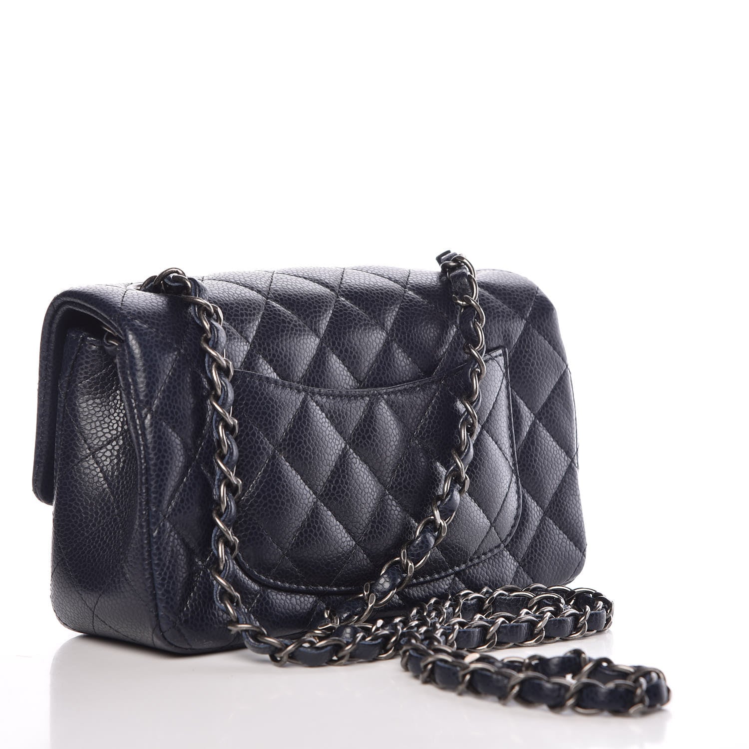 Chanel Caviar Quilted Mini Rectangular Flap Navy 3 of 7