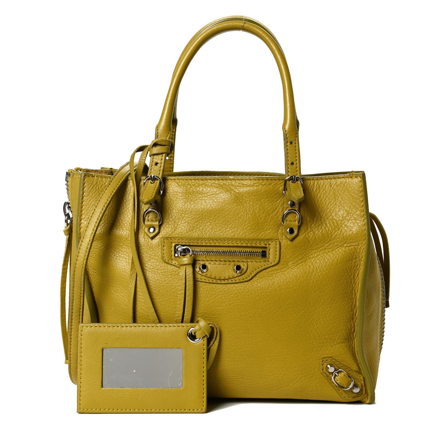Balenciaga Veau Papier A4 Zip Around Tote Jaune Epi 1 of 11