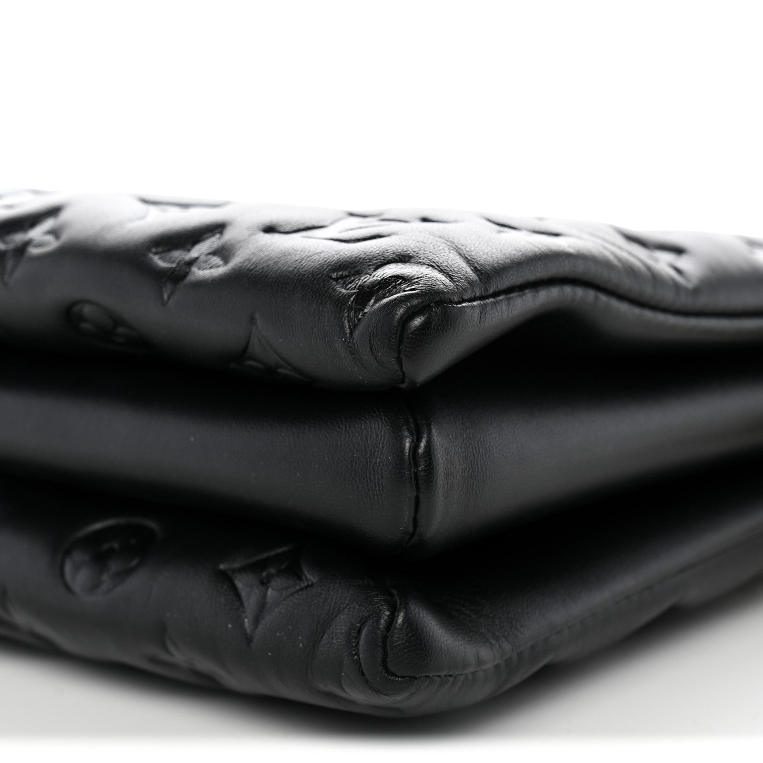 Louis Vuitton Lambskin Embossed Monogram Coussin MM Black 10 of 10