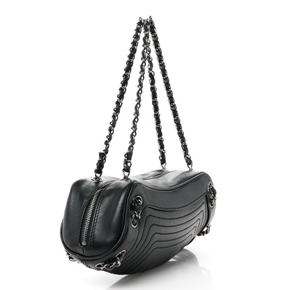 Chanel Lambskin Lax Small Tassel Shoulder Bag Black 3 of 10