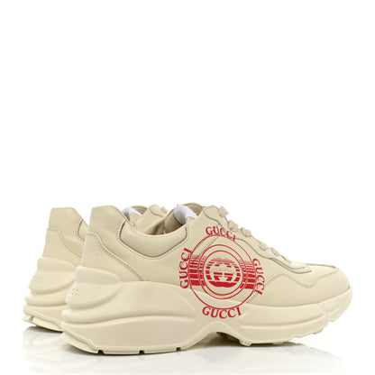 Gucci Calfskin Mens Gucci Disk Rhyton Sneakers 5 Ivory Red 5 of 11