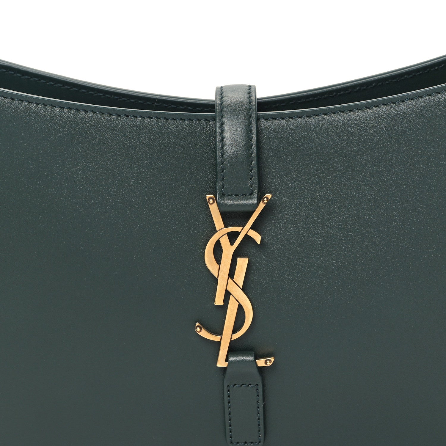 Saint Laurent Smooth Calfskin Le 5 A 7 Hobo Vert Fonce 8 of 11