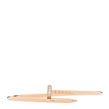 Cartier 18K Yellow Gold Diamond Small Juste Un Clou Bracelet 15 1 of 6