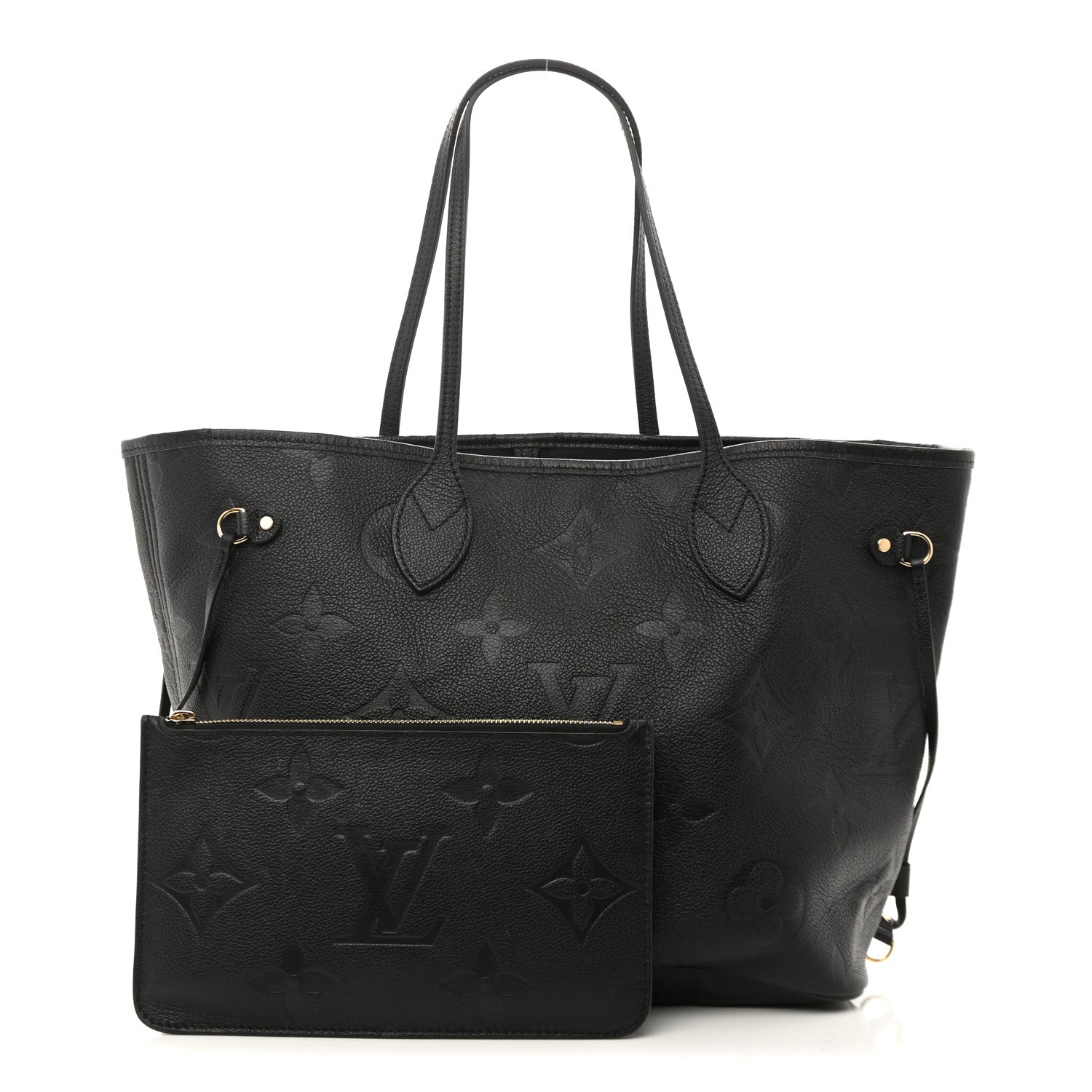 Louis Vuitton Empreinte Monogram Giant Neverfull MM Black 3 of 12