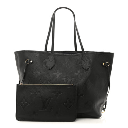 Louis Vuitton Empreinte Monogram Giant Neverfull MM Black 3 of 12