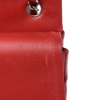 Chanel Patent Quilted Jumbo Double Flap Red 9 of 14