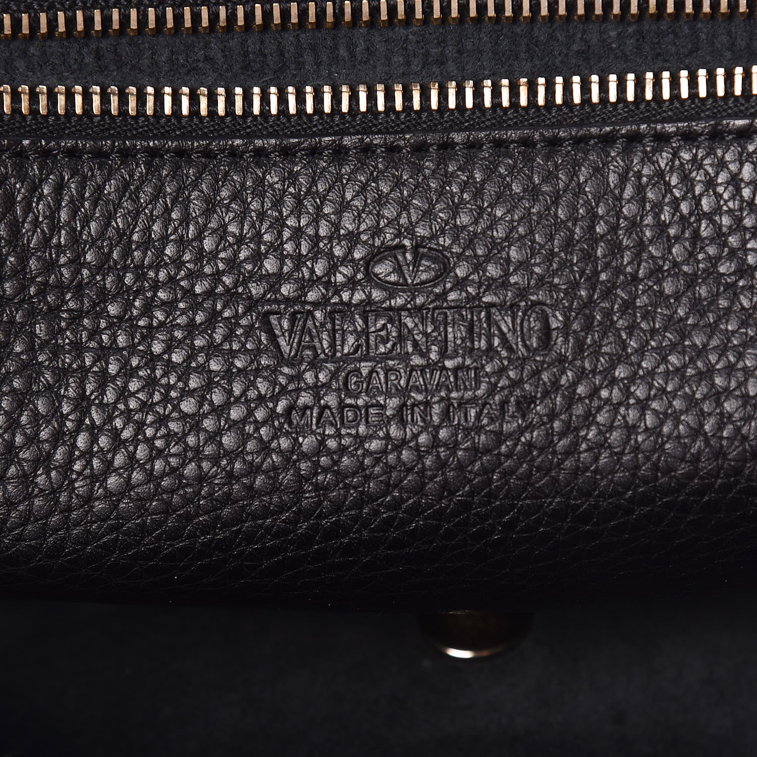 Valentino Garavani Alce Printed Calfskin Medium Rockstud Tote Black 7 of 10