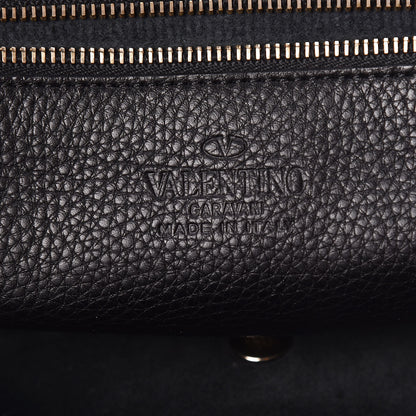Valentino Garavani Alce Printed Calfskin Medium Rockstud Tote Black 7 of 10