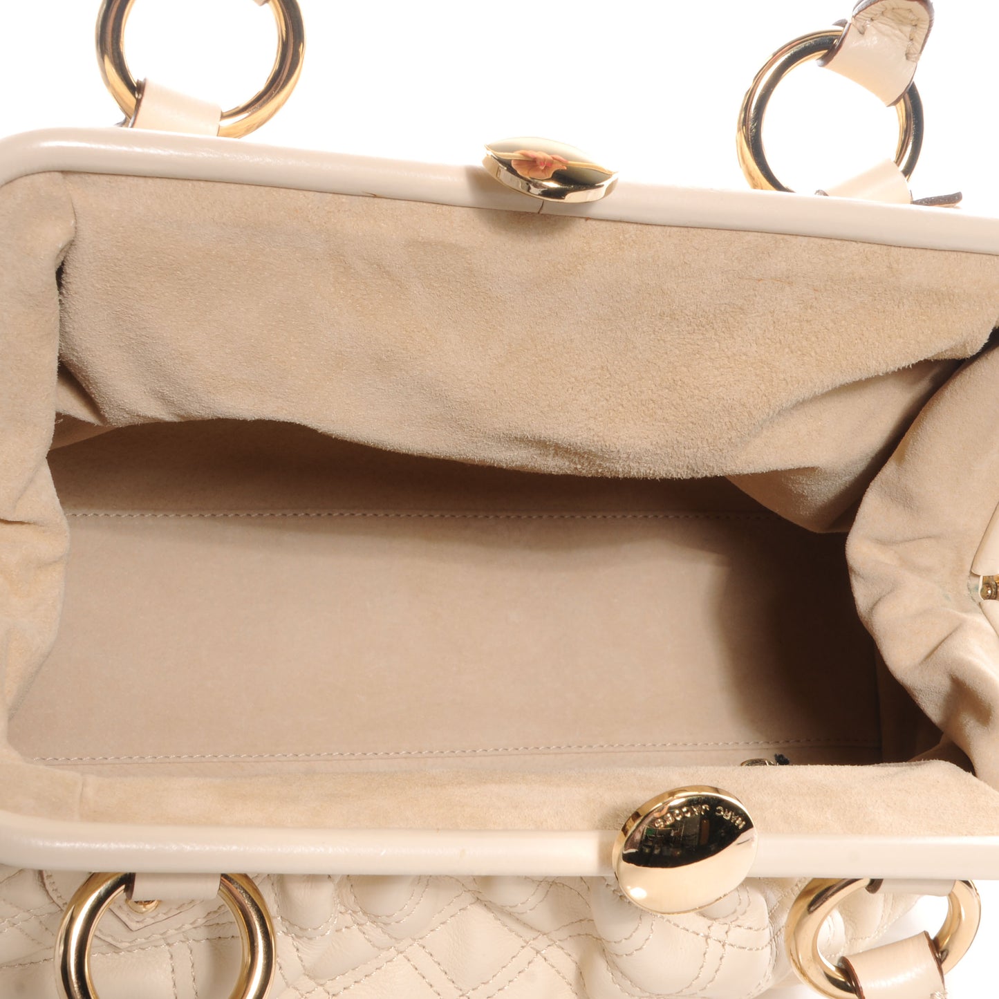 Quilted Leather Stam Tote Ivory