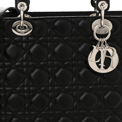 Christian Dior Lambskin Cannage Large Lady Dior Black 8 of 11