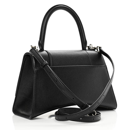 Balenciaga Grained Calfskin Small Hourglass Top Handle Bag Black 3 of 8