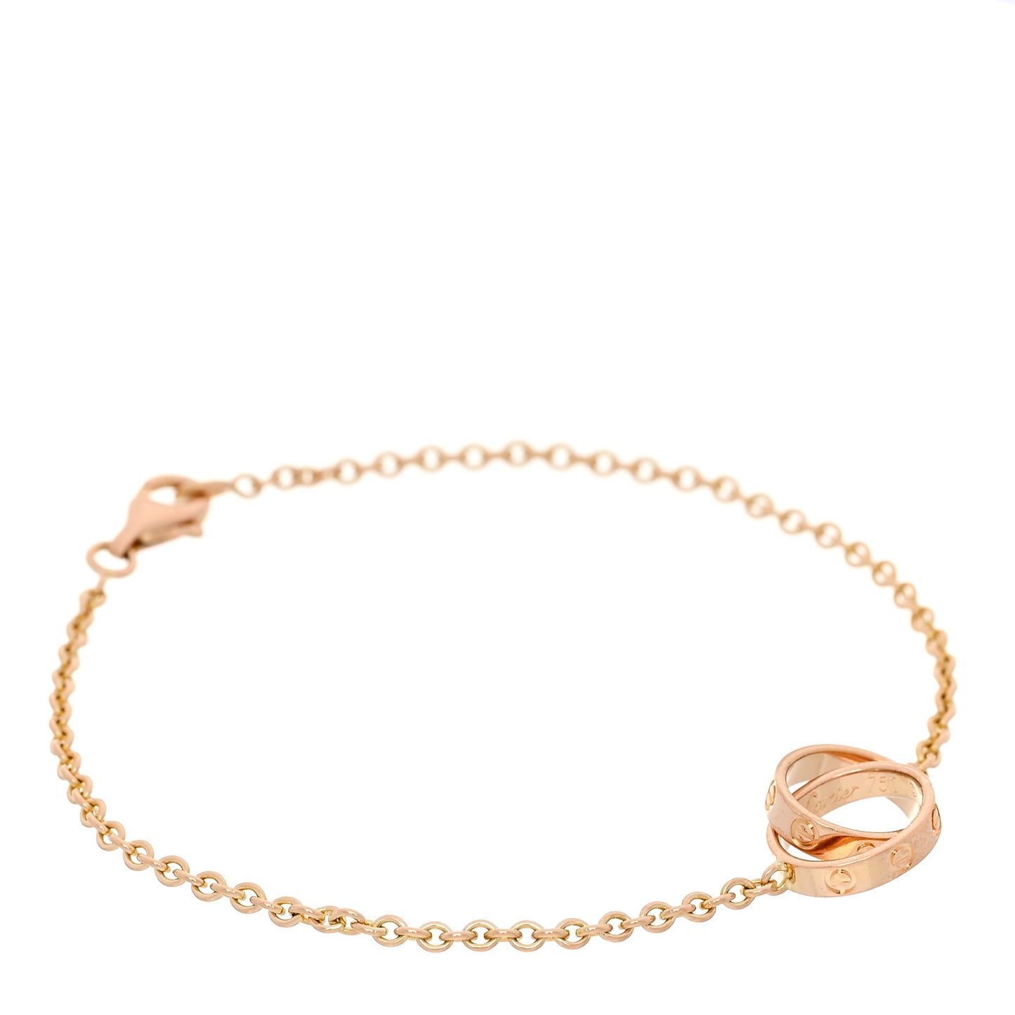 18K Pink Gold Interlocking LOVE Bracelet