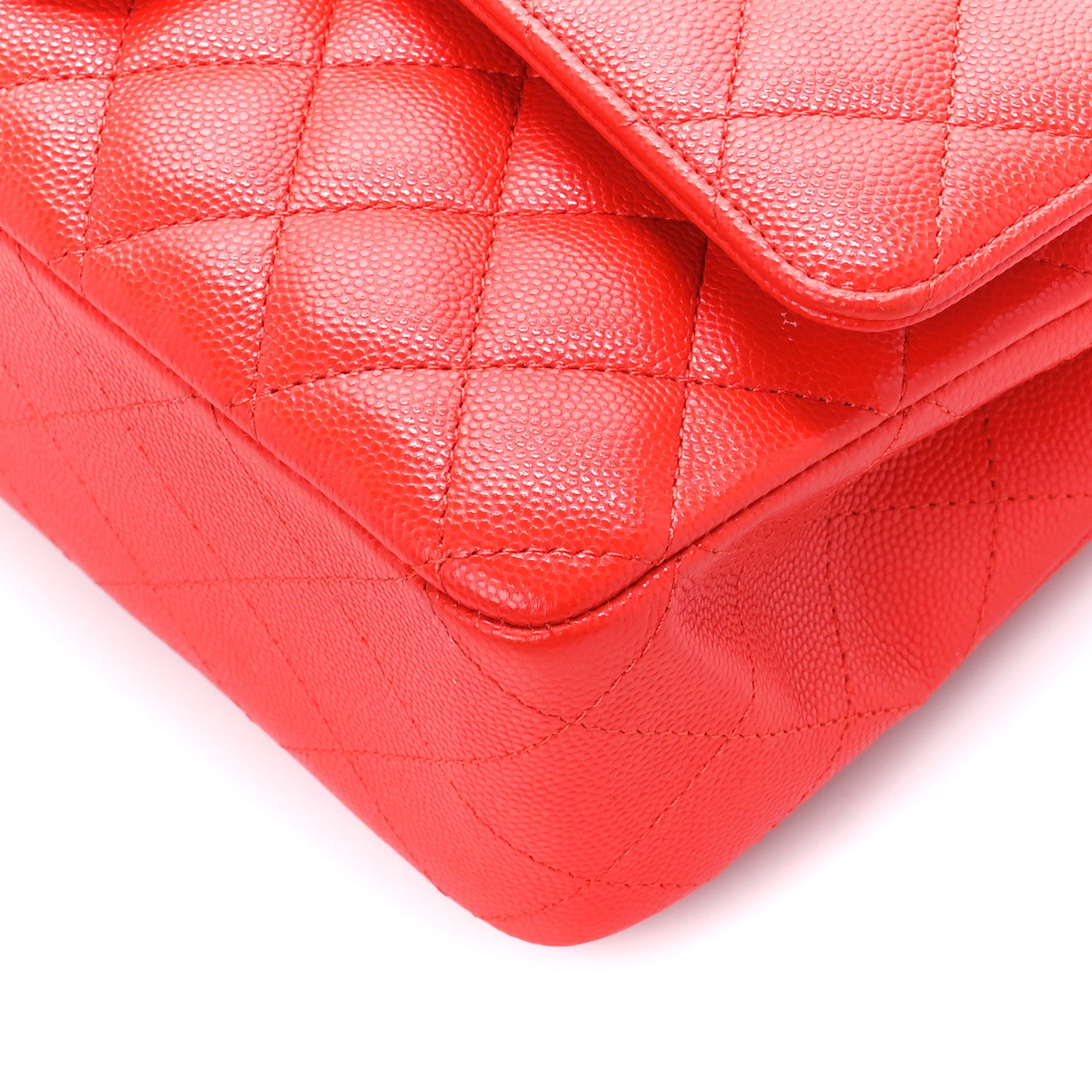 Chanel Caviar Quilted Medium Double Flap Red 10 of 15