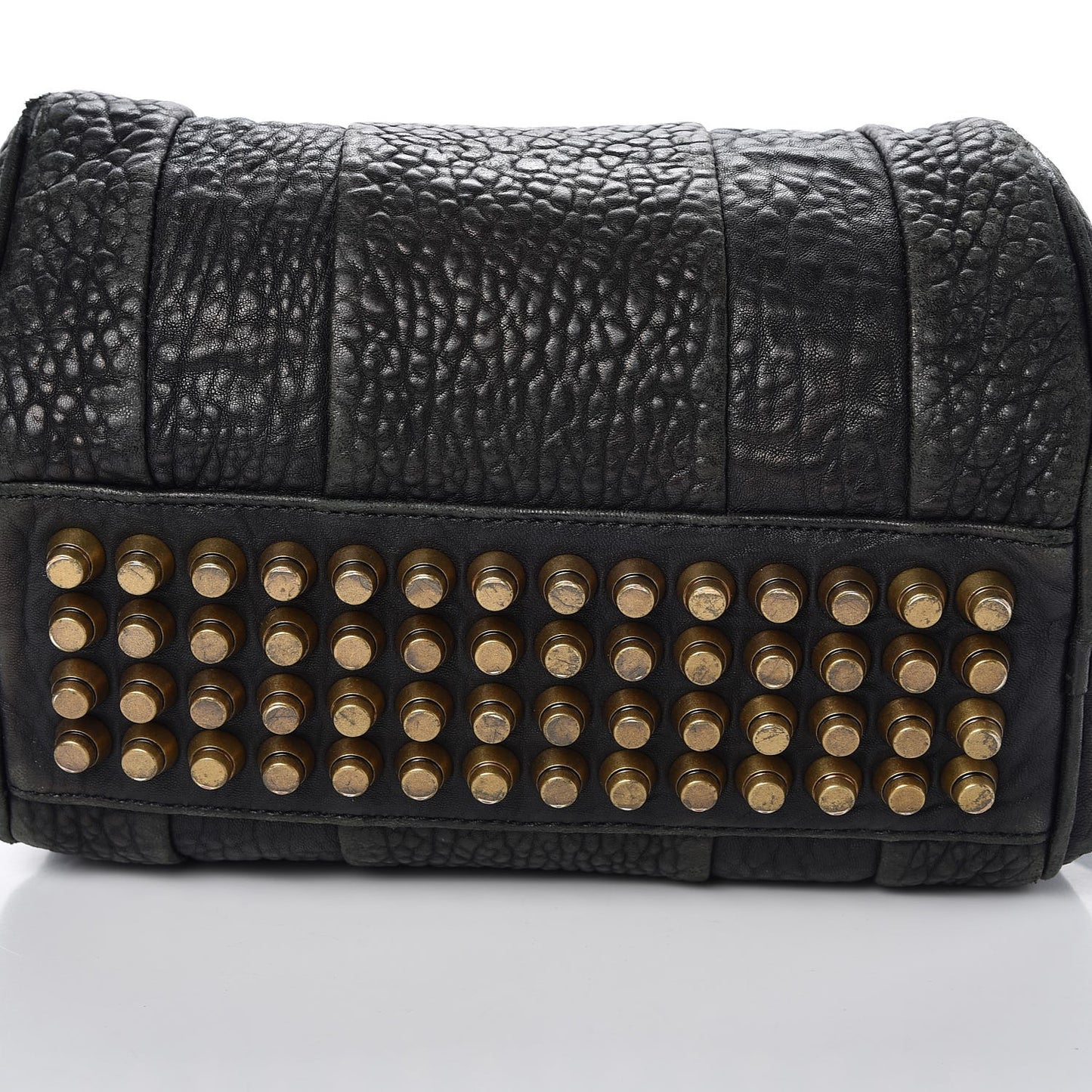 Pebbled Lambskin Rockie Black Pale Gold Hardware