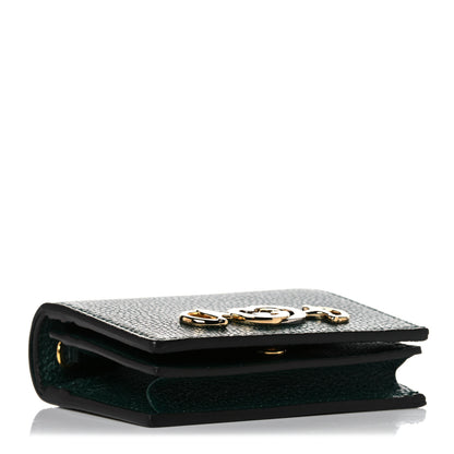 Gucci Grainy Calfskin Zumi Chain Card Case Wallet Vintage Green 4 of 10