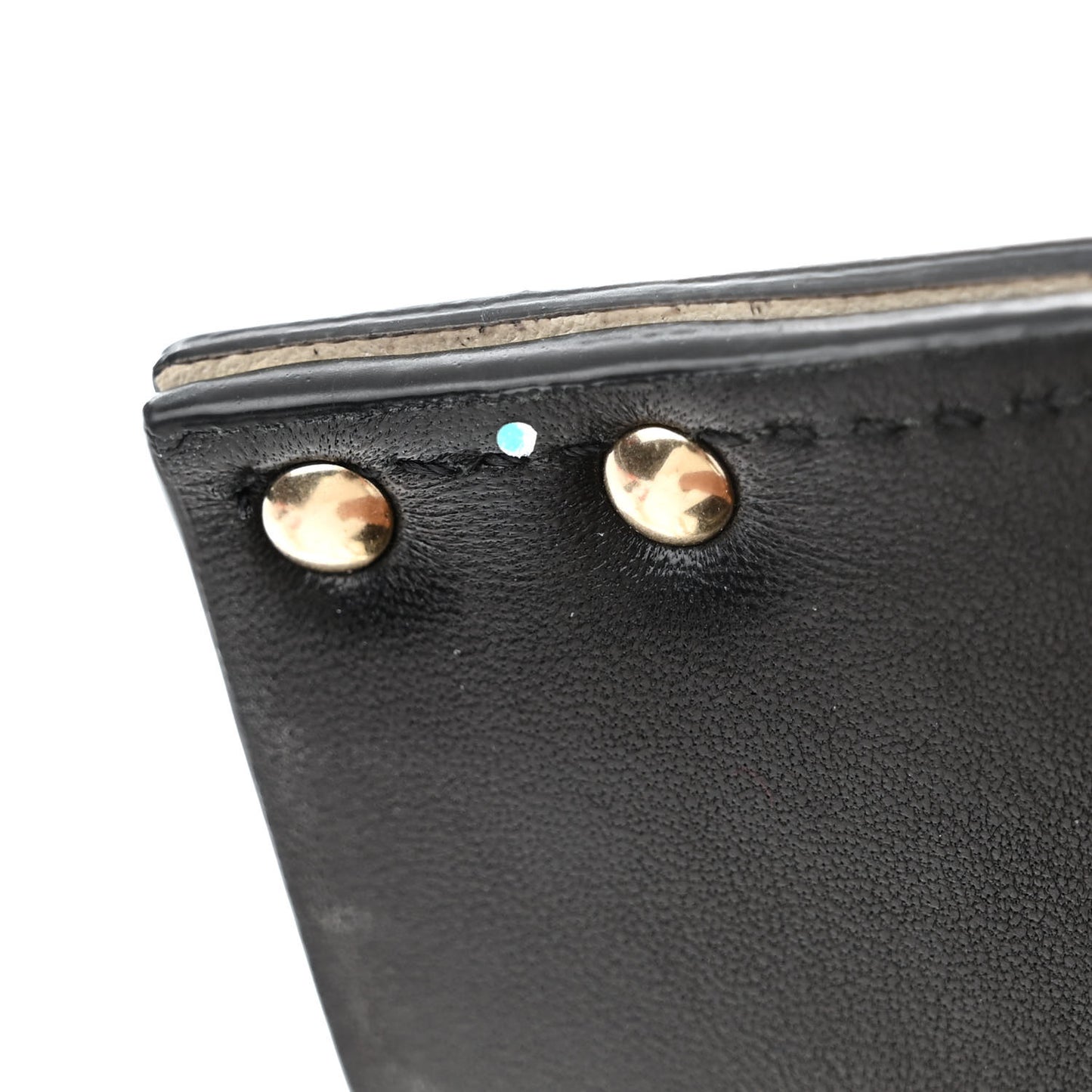 Grained Calfskin Small Rockstud Flap Crossbody Bag Light Ivory