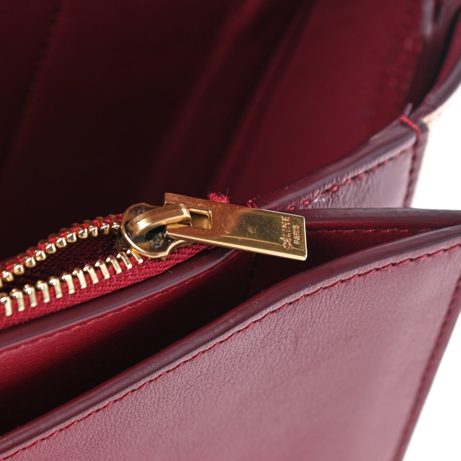 Celine Shiny Smooth Calfskin Medium Frame Shoulder Bag Ruby Nude 10 of 11