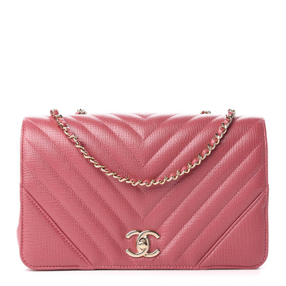 Chanel Calfskin Chevron Quilted Statement Flap Pink 1 of 10