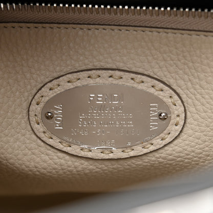 Fendi Cuoio Romano Selleria Bi-Color Large Peekaboo Iconic Satchel Asfalto Latte 6 of 8