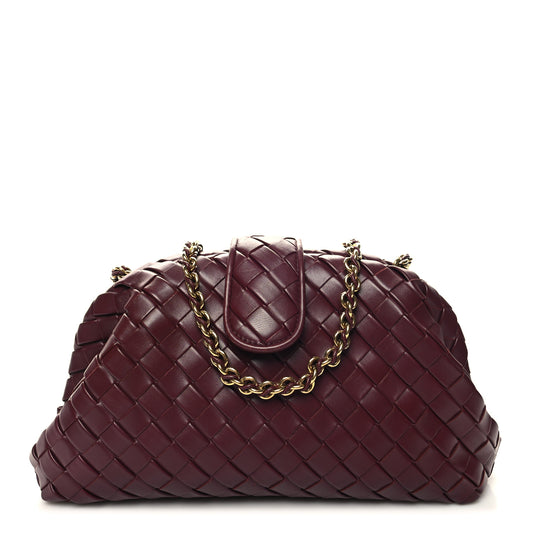 Nappa Intrecciato Teen The Lauren 1980 Clutch With Chain Barolo
