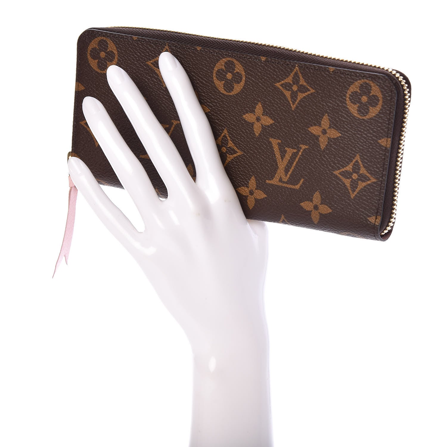 Louis Vuitton Monogram Clemence Wallet Rose Ballerine 2 of 7