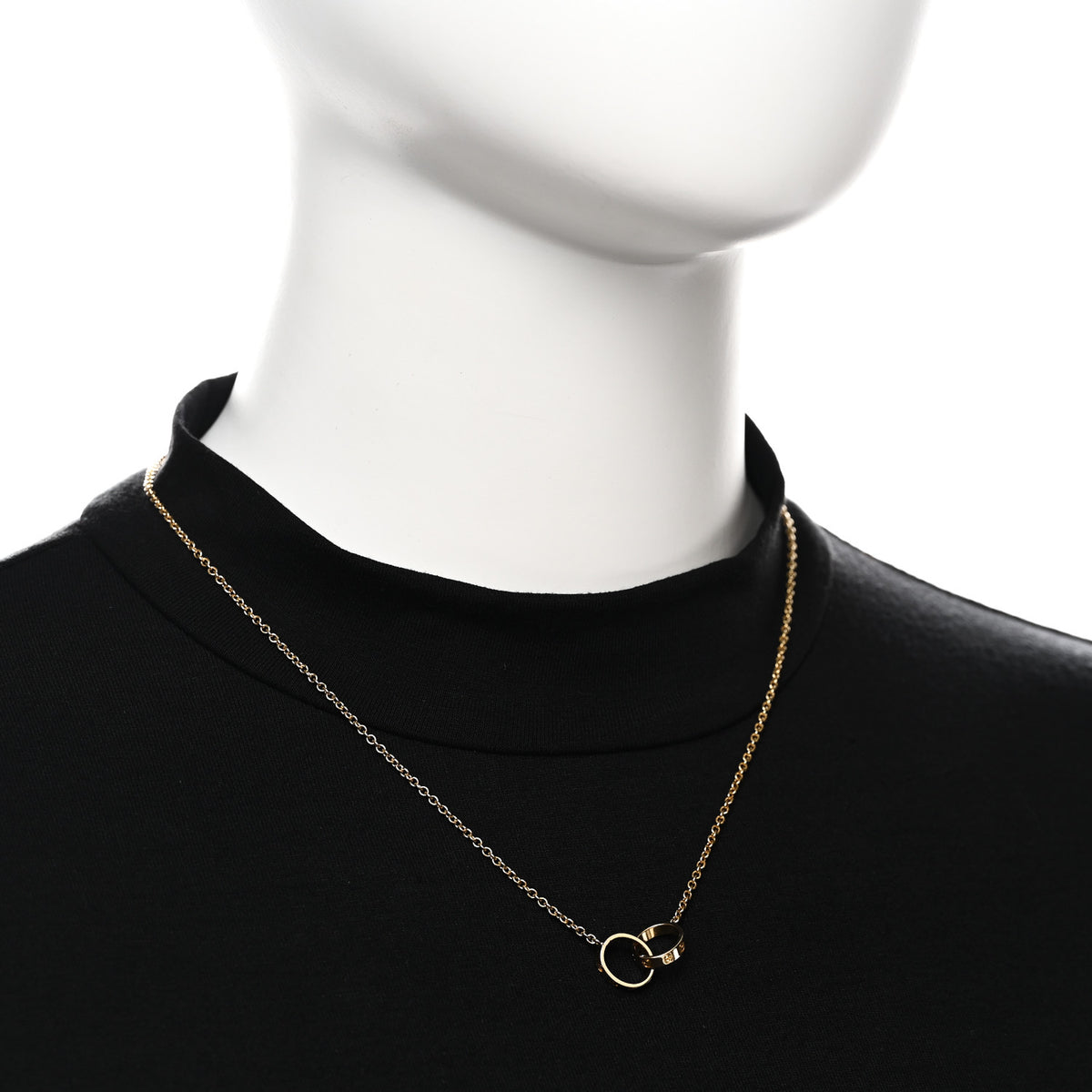 Cartier 18K Yellow Gold Interlocking LOVE Necklace 2 of 8