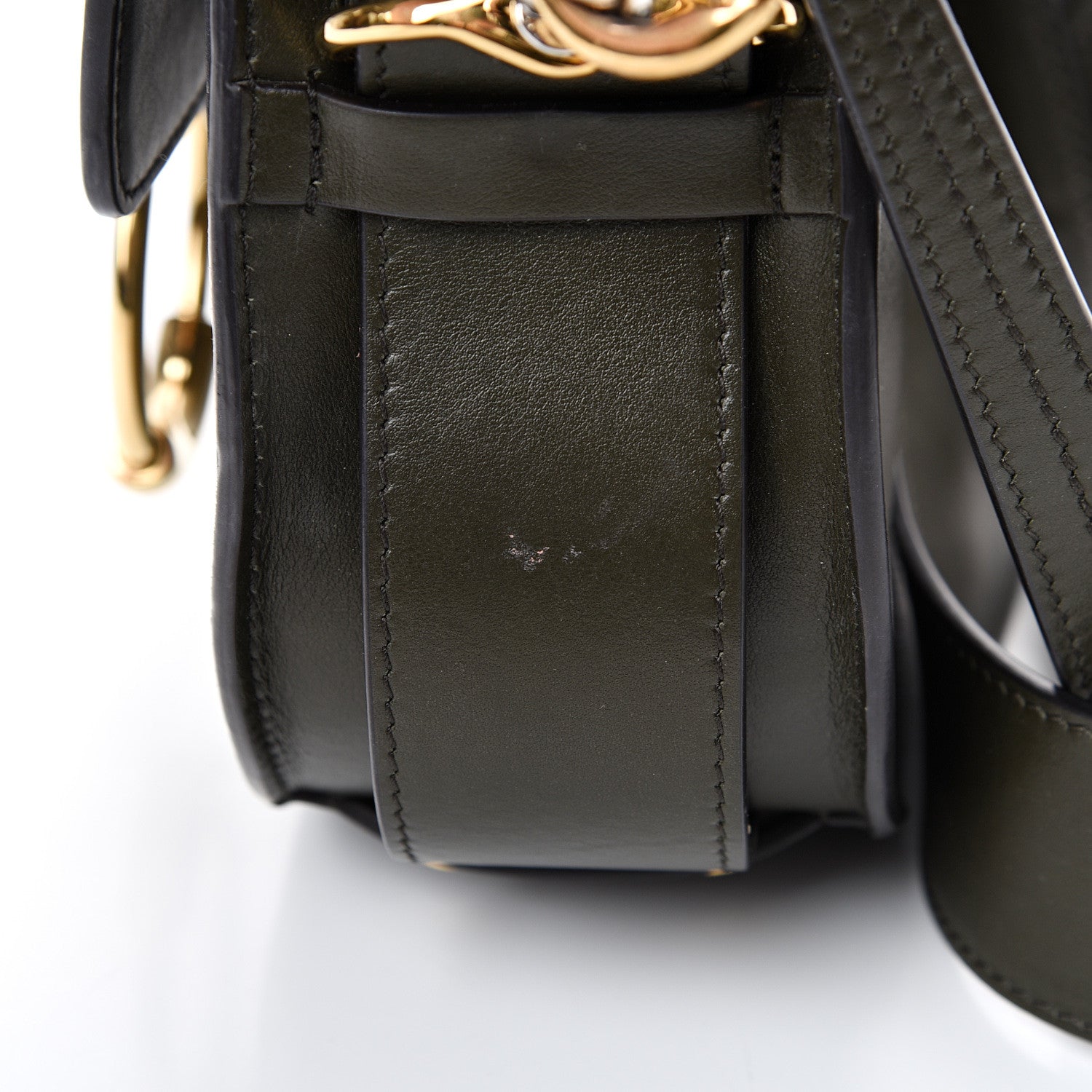 Chloe Calfskin Suede Small Tess Bag Deep Forest 13 of 15