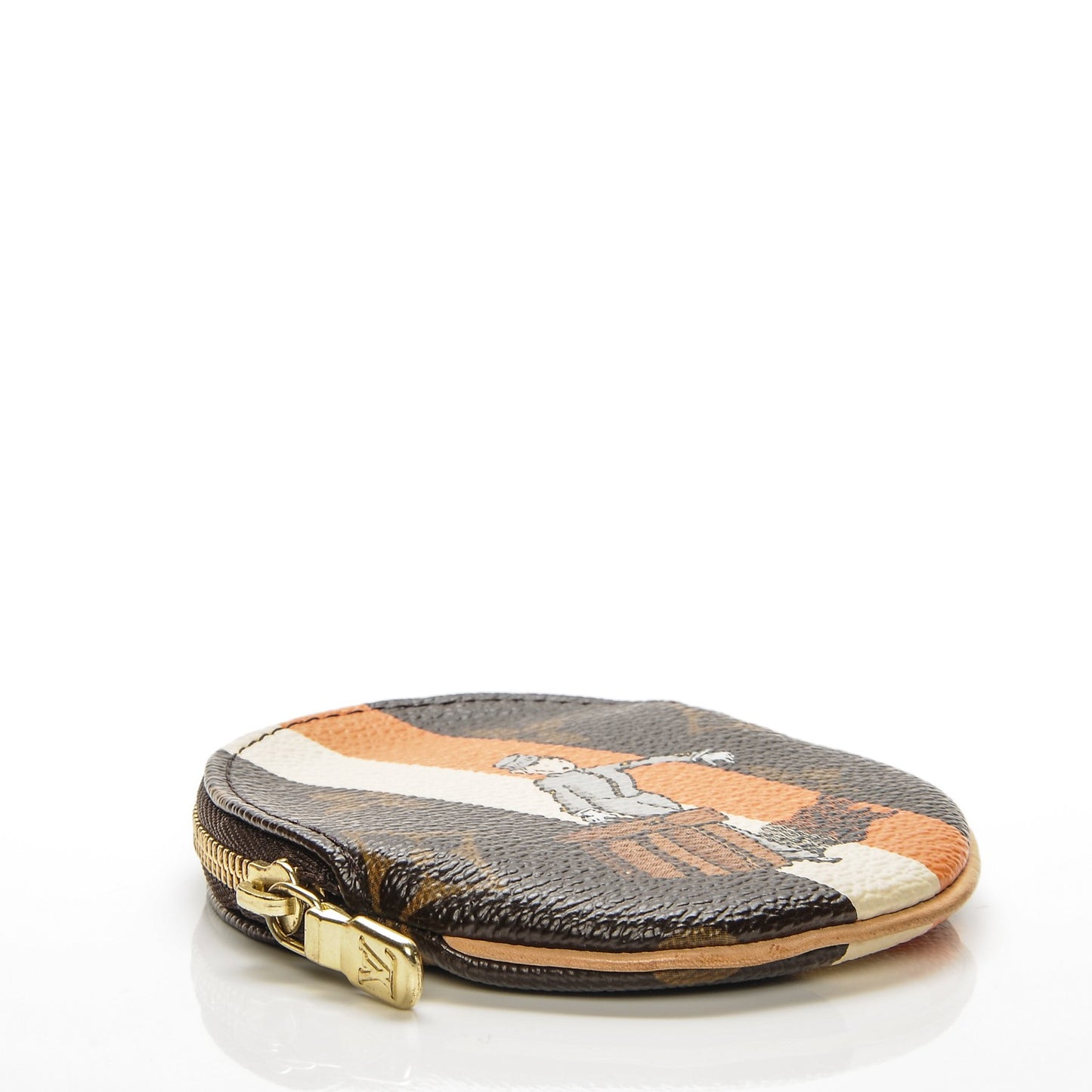 Monogram Groom Round Coin Purse