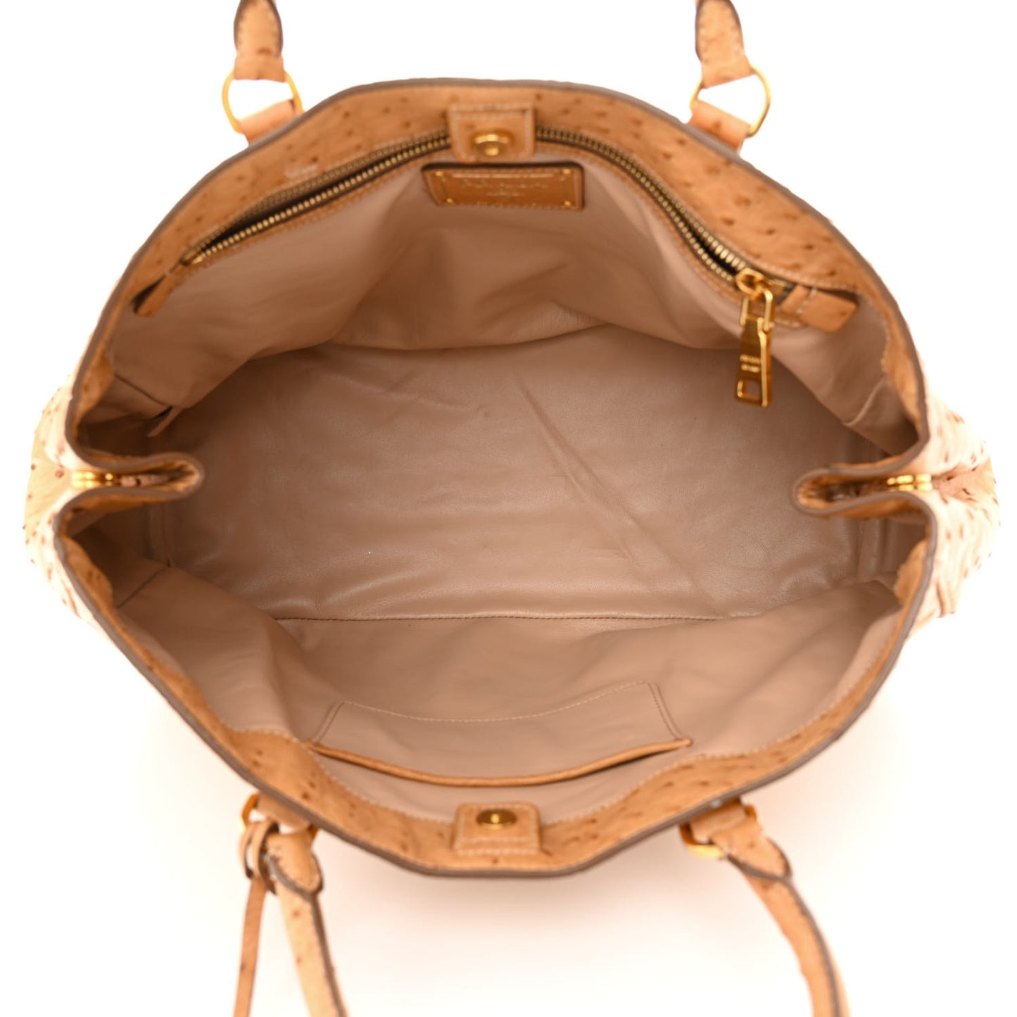 Ostrich Executive Tote Cognac