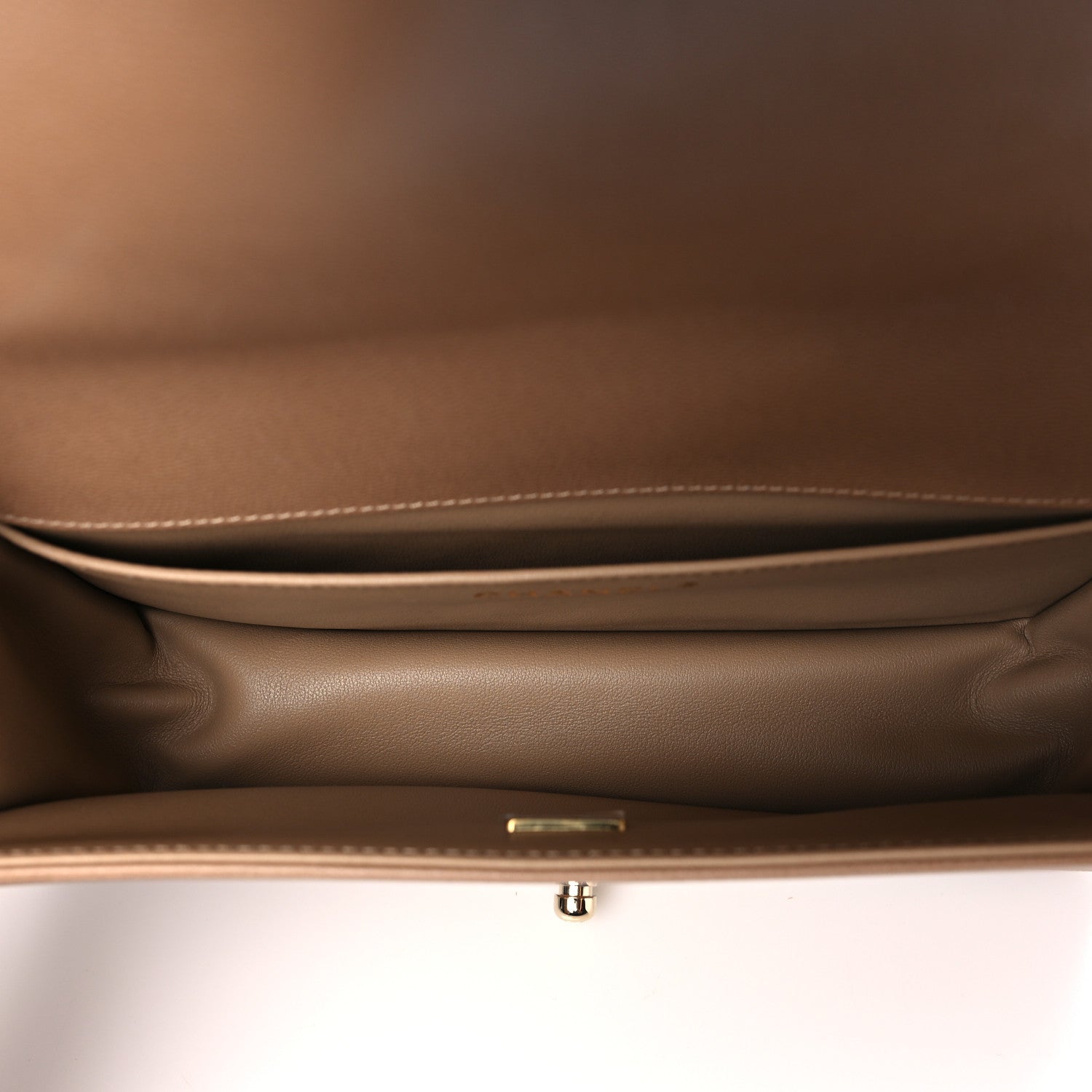 Chanel Caviar Chevron Quilted Medium Boy Flap Dark Beige 5 of 9