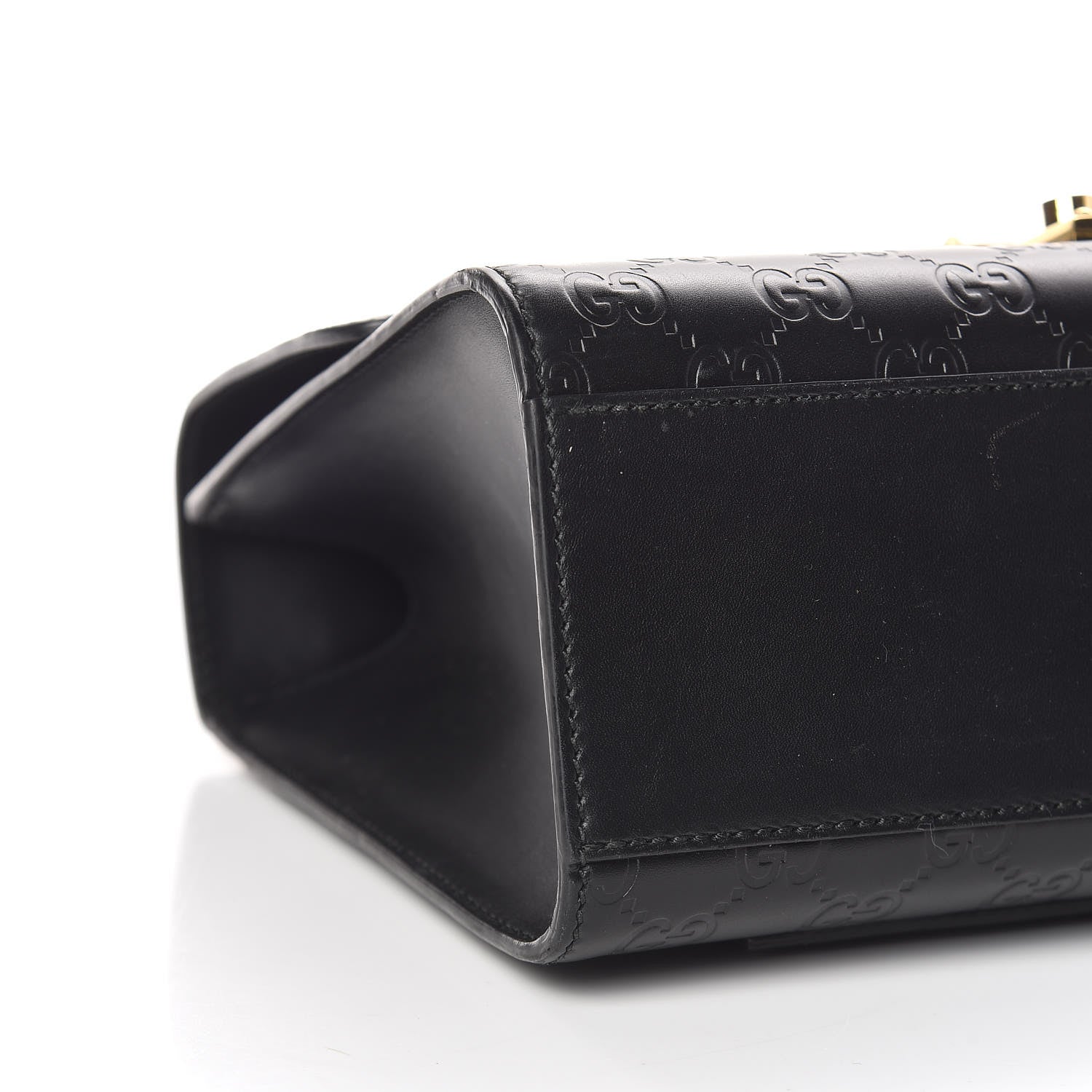 Gucci Guccissima Medium Padlock Shoulder Bag Black 5 of 12