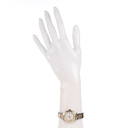 Rolex Stainless Steel 18K Yellow Gold 26mm Oyster Perpetual Datejust Watch White Roman 79173 4 of 11