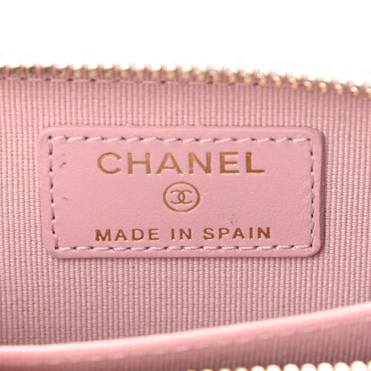 Chanel Caviar Quilted Zip Coin Purse Light Pink 6 of 9
