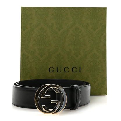 Gucci Calfskin Interlocking G Belt 90 36 Black 75/30 Black 6 of 6